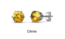 Load image into Gallery viewer, Destiny 2 Pair Earring Set with Swarovski Crystals - Aquamarine & Citrine