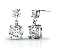 Load image into Gallery viewer, Destiny Royalty 5 Pair Earring Set with Swarovski Crystals - Silver