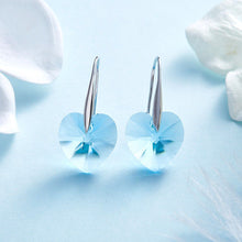 Load image into Gallery viewer, CDE 925 Sterling Silver Ayla Heart earrings with Swarovski Crystals