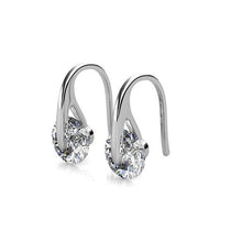 Load image into Gallery viewer, Destiny Hailey Earrings with Swarovski Crystals - White Gold