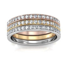 Load image into Gallery viewer, Destiny 925 Sterling Silver Trinity Ring with Swarovski Crystals