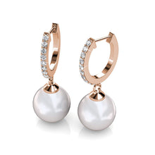 Load image into Gallery viewer, Destiny Elsie Pearl Earrings With Crystals From Swarovski® - Rose gold