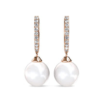 Load image into Gallery viewer, Destiny Elsie Pearl Earrings With Crystals From Swarovski® - Rose gold