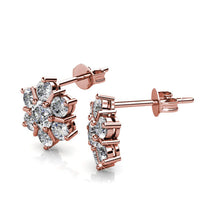 Load image into Gallery viewer, Destiny Teagen Flower Earring with Crystals from Swarovski®-Rose