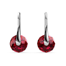 Load image into Gallery viewer, Destiny Leah Earring with Swarovski Crystals Scarlet