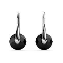 Load image into Gallery viewer, Destiny Leah Earring with Swarovski Crystals- Jet Black