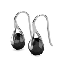 Load image into Gallery viewer, Destiny Leah Earring with Swarovski Crystals- Jet Black