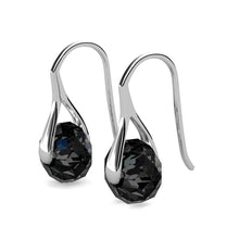 Load image into Gallery viewer, Destiny Leah Earring with Swarovski Crystals Silver Night