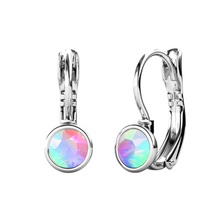 Load image into Gallery viewer, Destiny Penny Earring with Swarovski Crystals Aurora Borealis