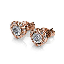 Load image into Gallery viewer, Destiny Lucy Heart Earrings with Swarovski Crystals