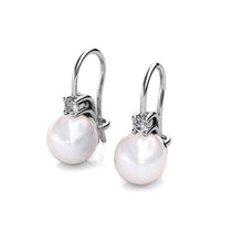 Load image into Gallery viewer, Destiny Peyton Swarovski Pearl Earrings with Swarovski Crystals