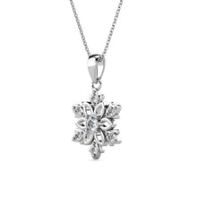 Load image into Gallery viewer, Destiny Enchanted Snowflake Necklace With Crystals From Swarovski® - Silver