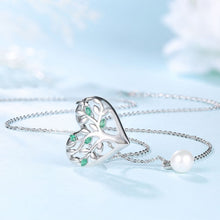Load image into Gallery viewer, CDE Heart Tree of Life Necklace with Swarovski Pearl