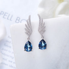 Load image into Gallery viewer, CDE 925 Sterling Silver Gabriella Angel Earrings with Swarovski Crystals