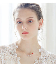 Load image into Gallery viewer, CDE 925 Sterling Silver Forever Love Necklace with Swarovsk® Crystals
