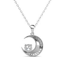 Load image into Gallery viewer, Celèsta 925 Sterling Silver 0.6ct Moissanite Crescent Necklace