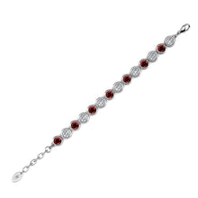 Load image into Gallery viewer, Destiny Garnet/January Birthstone Bracelet with Swarovski Crystal