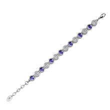 Load image into Gallery viewer, Destiny Amethyst/February Birthstone Bracelet with Swarovski Crystals