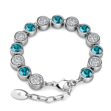 Load image into Gallery viewer, Destiny Aquamarine/March Birthstone Bracelet with Swarovski Crystal