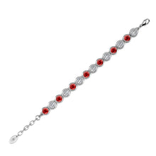 Load image into Gallery viewer, Destiny Ruby/July Birthstone Bracelet with Swarovski Crystals