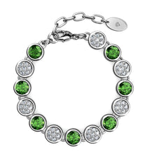 Load image into Gallery viewer, Destiny August/Peridot Birthstone Bracelet with Swarovski Crystals