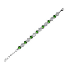 Load image into Gallery viewer, Destiny August/Peridot Birthstone Bracelet with Swarovski Crystals