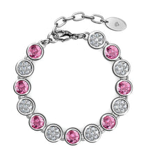 Load image into Gallery viewer, Destiny October/Pink Birthstone Bracelet with Swarovski Crystals