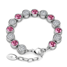 Load image into Gallery viewer, Destiny October/Pink Birthstone Bracelet with Swarovski Crystals