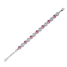 Load image into Gallery viewer, Destiny October/Pink Birthstone Bracelet with Swarovski Crystals