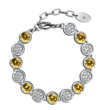 Load image into Gallery viewer, Destiny November/Citrine Birthstone Bracelet with Swarovski Crystals