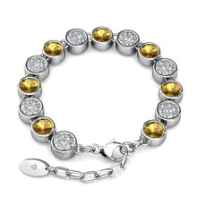 Load image into Gallery viewer, Destiny November/Citrine Birthstone Bracelet with Swarovski Crystals