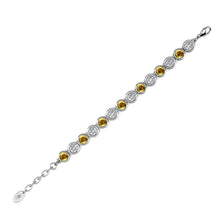 Load image into Gallery viewer, Destiny November/Citrine Birthstone Bracelet with Swarovski Crystals