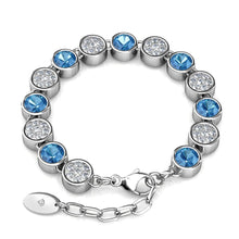 Load image into Gallery viewer, Destiny December/Blue Topaz Birthstone Bracelet with Swarovski Crystals
