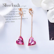 Load image into Gallery viewer, HerJewellery Gracie Heart Drop Earrings with Swarovski Crystal