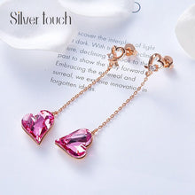 Load image into Gallery viewer, HerJewellery Gracie Heart Drop Earrings with Swarovski Crystal