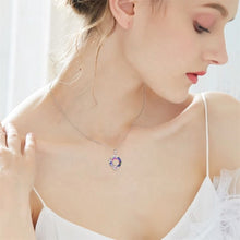 Load image into Gallery viewer, HerJewellery 925 Sterling Silver Ella Halo Necklace with Swarovski Crystals