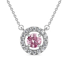 Load image into Gallery viewer, Destiny Petal October/Pink Birthstone Necklace with Swarovski Crystals