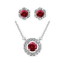 Load image into Gallery viewer, Destiny Petal Garnet/January Birthstone Set with Swarovski Crystals