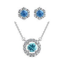Load image into Gallery viewer, Destiny Petal March/Aquamarine Birthstone Set with Swarovski Crystals