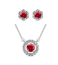 Load image into Gallery viewer, Destiny Petal July/Ruby Birthstone Set with Swarovski Crystals