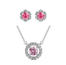 Load image into Gallery viewer, Destiny Petal October/Pink Tourmaline Birthstone Set with Swarovski Crystal