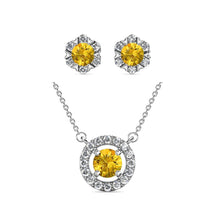 Load image into Gallery viewer, Destiny Petal November/Citrine Birthstone Set with Swarovski Crystals