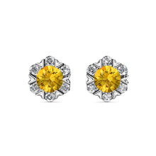 Load image into Gallery viewer, Destiny Petal November/Citrine Birthstone Set with Swarovski Crystals