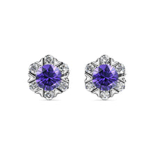Load image into Gallery viewer, Destiny Petal February/Amethyst Birthstone Set with Swarovski Crystals