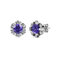 Load image into Gallery viewer, Destiny Petal February/Amethyst Birthstone Set with Swarovski Crystals