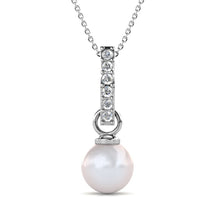 Load image into Gallery viewer, Destiny Amaya Pearl Necklace with Swarovski Crystals