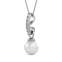 Load image into Gallery viewer, Destiny Amaya Pearl Necklace with Swarovski Crystals