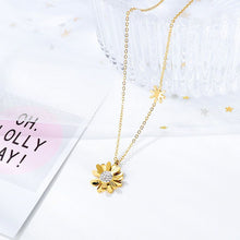 Load image into Gallery viewer, Destiny Serenity Sunflower Titanium Necklace