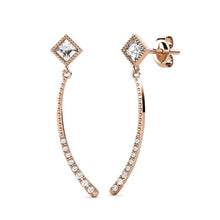 Load image into Gallery viewer, Destiny Grace Drop earrings with Swarovski Crystals-Rose