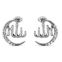 Load image into Gallery viewer, Destiny Crescent earrings with Swarovski Crystals